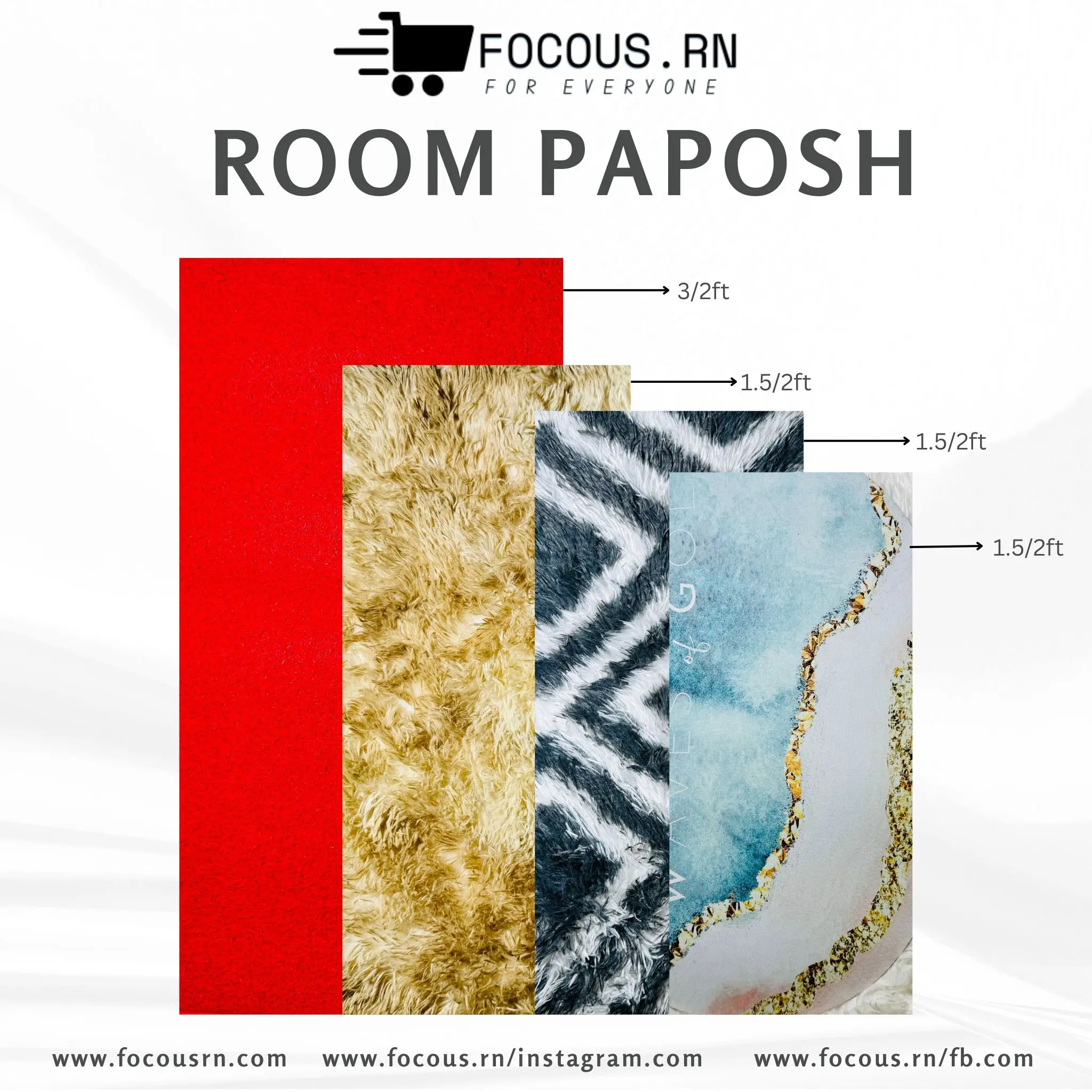 4-Piece Room & Washroom Paposh Combo Set